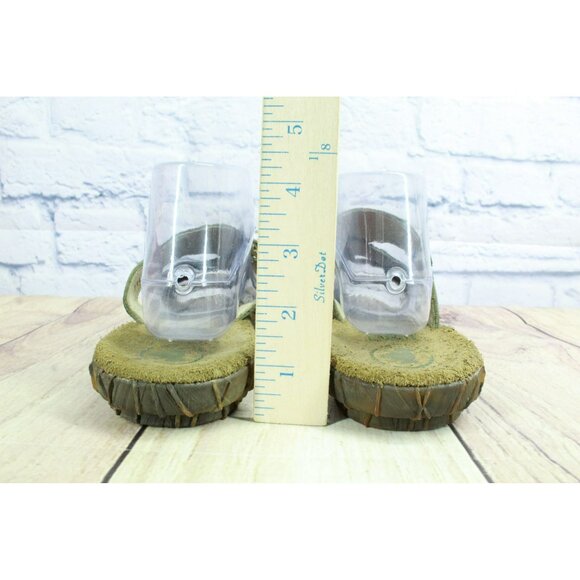 El Naturalista Green Leather Slip On Comfort Open Toe Casual Sandals Size 8 - Picture 6 of 10